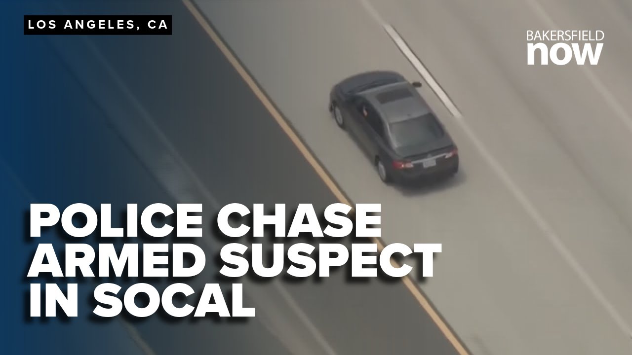 Police in Los Angeles arrest armed suspect after high-speed chase - YouTube