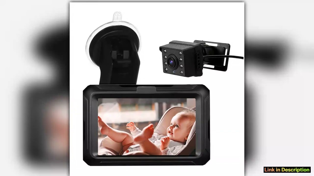 Rear View Monitor 43 IPS Screen Baby Car Mirror Adjustable Wide View Angle for Infants Kids Pets