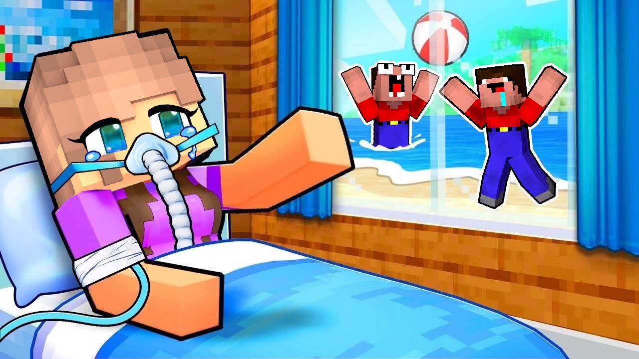 Я ЗАБОЛЕЛА НО ВСЕМ ПЛЕВАТЬ В МАЙНКРАФТ! 2 НУБА И ДЕВУШКА ПРО В MINECRAFT