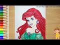 Cute Princess Ariel Drawing,Coloring for kids, toddlers @ChunChuTV_kids