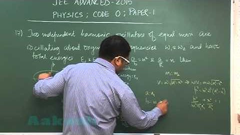 JEE-Advanced 2015 Paper-1 Solution-Physics Video [Q. 17-18] By Aakash