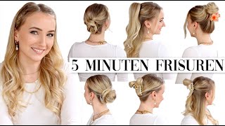 3-5 Minuten Frisuren für feines Haar - einfach, schnell & ohne viel flechten/feststecken