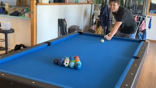 Playing 8 ball with handballs