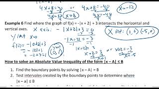 Math 126 1-6 Solutions to Absolute Value Equations