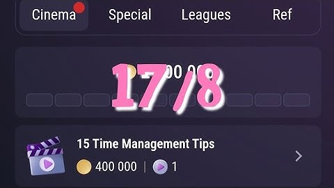 15 Time Management Tips   Tapswap New Code Today? 17 Aug . Complete    