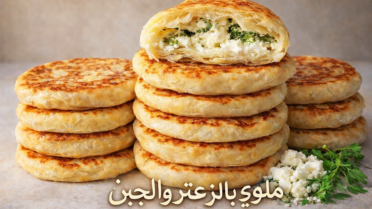 ملوي مخامر بالزعتر والجبن👌مكيخطانيش في رمضان مورق ولذيذ. متشبعوش منو ✔️