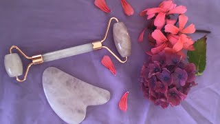 How I use my rose quartz roller and gua sha! Mature beauty.