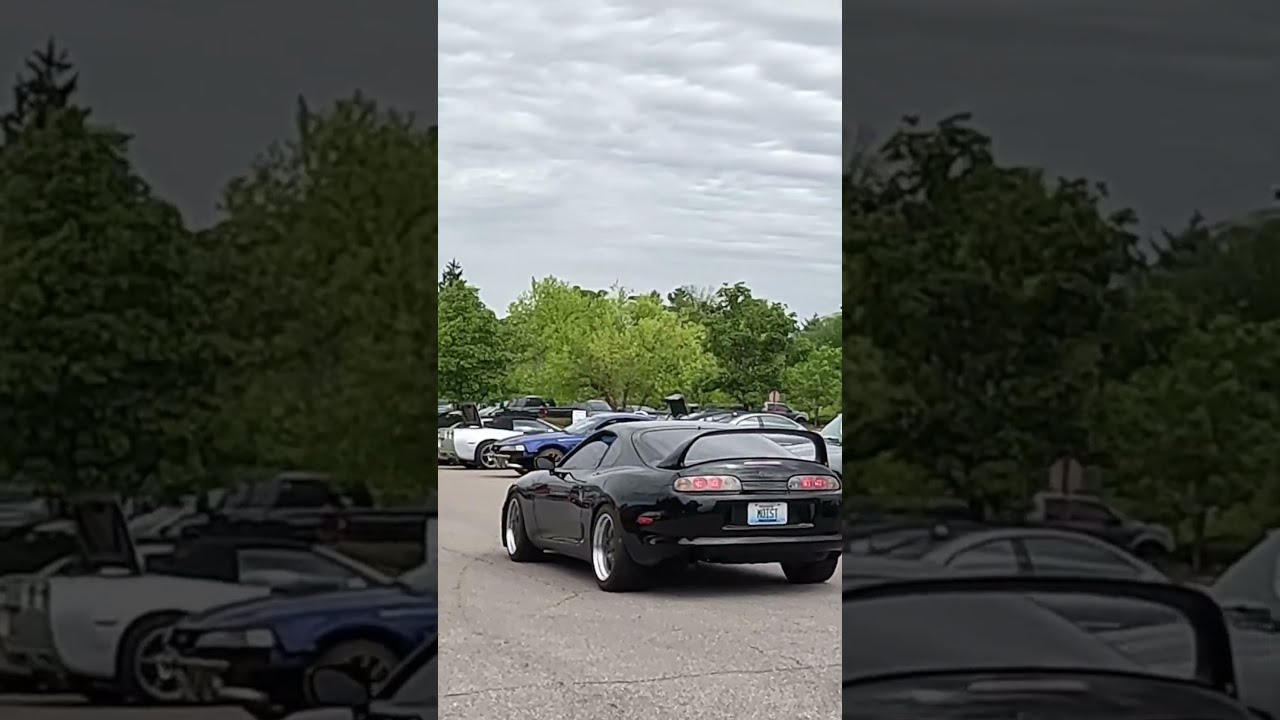 MK4 Supra 2JZ Pulling Into Car Meet Mk4 Mk4supra Toyota Toyotasupra 2jz Turbo