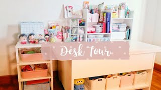 Desk Tour | Daiso and Muji storage organizer | Craft Room | Craft Tools Organization