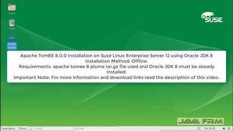 Apache TomEE 8.0.0 Plume Installation on Suse Linux Enterprise Server 12 using Oracle JDK 8