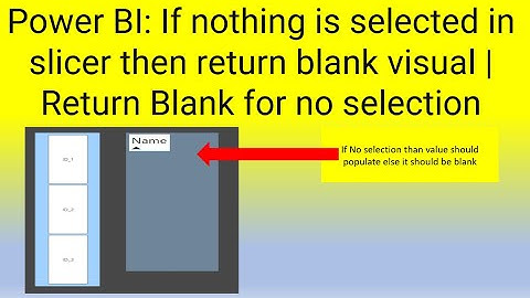 Power BI: If nothing is selected in slicer then return blank visual | Return Blank for no selection