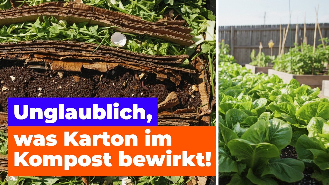 ♻️ Das ist das GEHEIMNIS: Karton im Kompost für perfekten Humus! 🌿