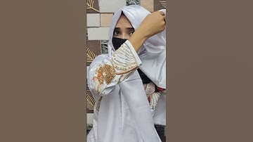 Comfortable Layered Wedding Hijab Tutorial |Full Coverage Hijab Style | Chiffon...#shorts##hijab#diy