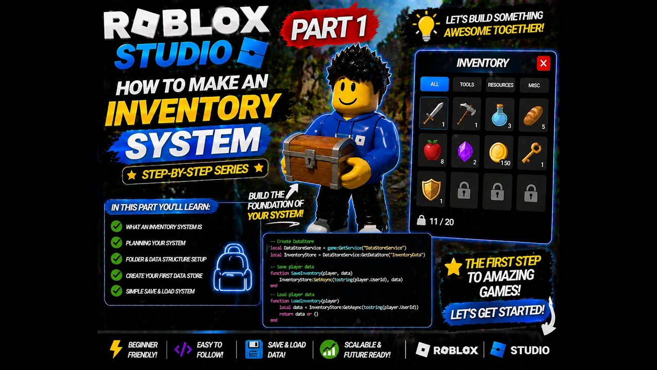 Roblox Studio How To Make An Inventory System Part 1 YouTube 
