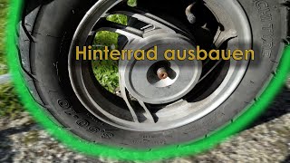 Hinterrad ausbauen / Hinterrad montieren 4 Takt Chinaroller JINLUN