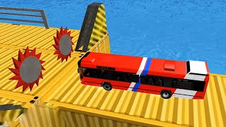 Impossible Bus Stunt Driving - Cross and Jump Over Obstacles by V-Games 1,427 views 3 years ago 9 minutes, 41 seconds