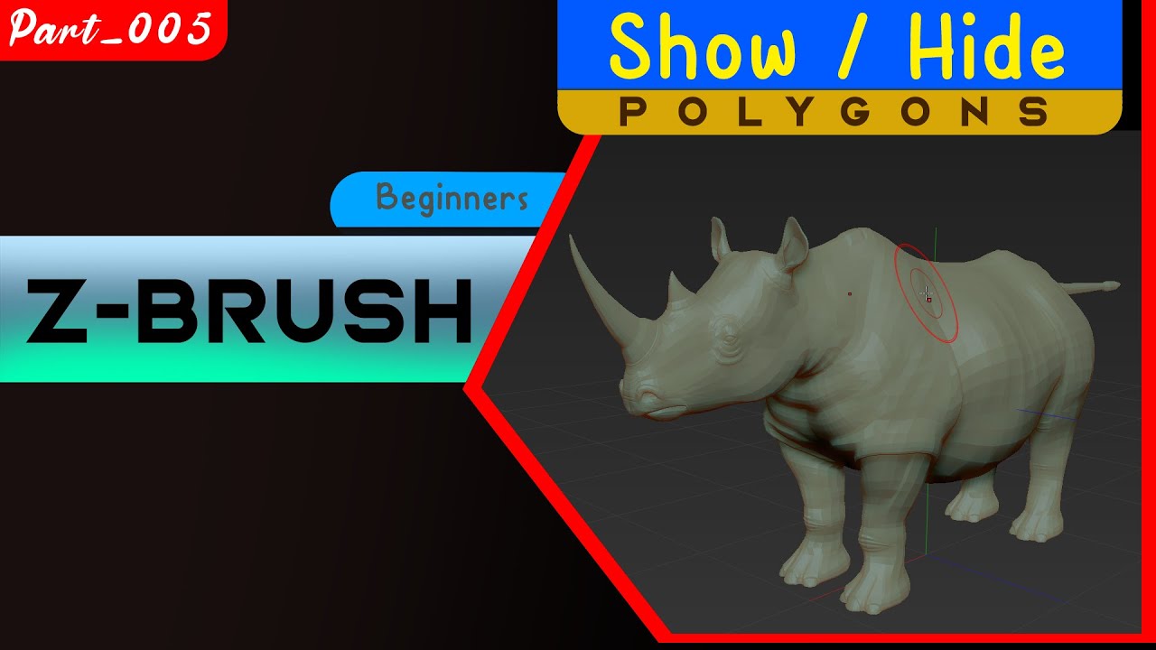 Z-Brush_Beginners_Show and Hide Polygons_Part-005 - YouTube