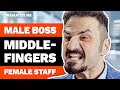 Male BOSS WHIPS AWAY FEMALE Employee In Front Of INVESTORS | @DramatizeMe Deutsch