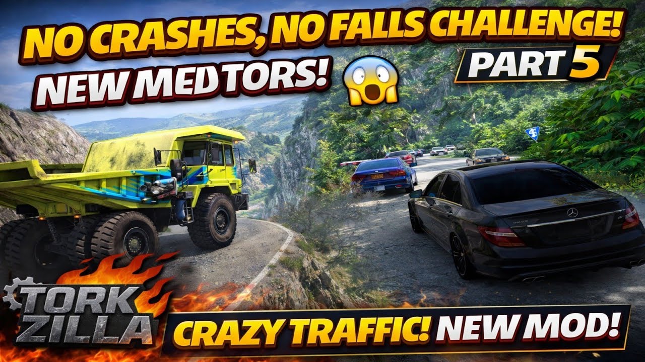 No Crashes, No Falls Challenge in Crazy Traffic! 😱🚗 New Mod Gameplay | Part 5