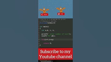 Write a c program to print Fibonacci series || C language programming || #shorts #harrybhai