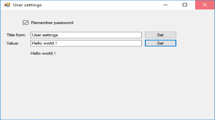 C# Tutorial - Save TextBox Label and CheckBox in User Settings | FoxLearn