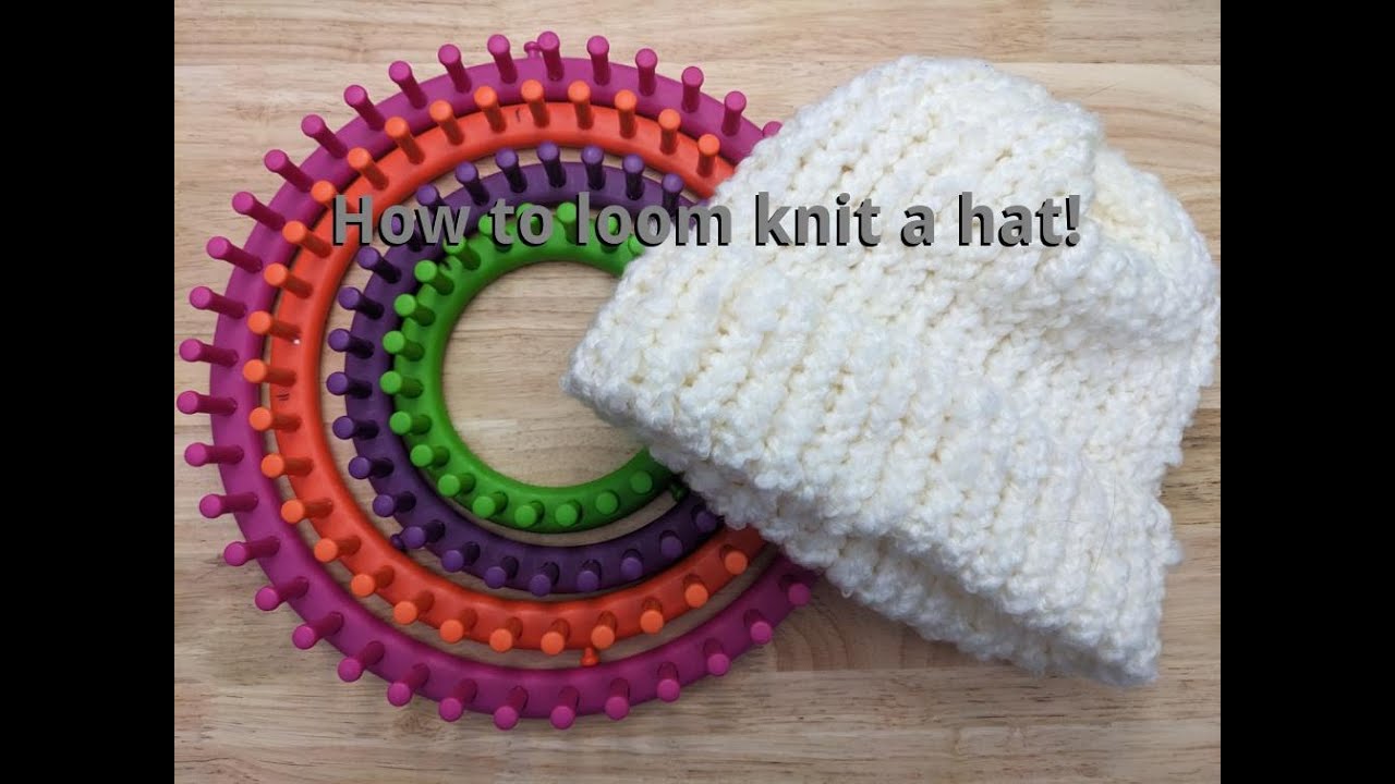 How to make a simple hat on a round knitting loom 