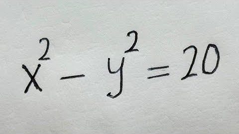 Harvard University Admission Interview Trick X^2-Y^2=20 | You Should Know This Trick