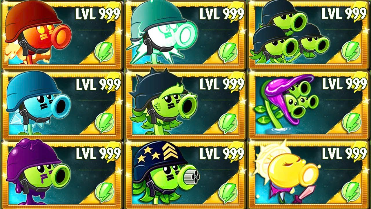 Tournament All PEA & Mega Gatling Plants - Who WIll WIn? - Pvz 2 Plant ...