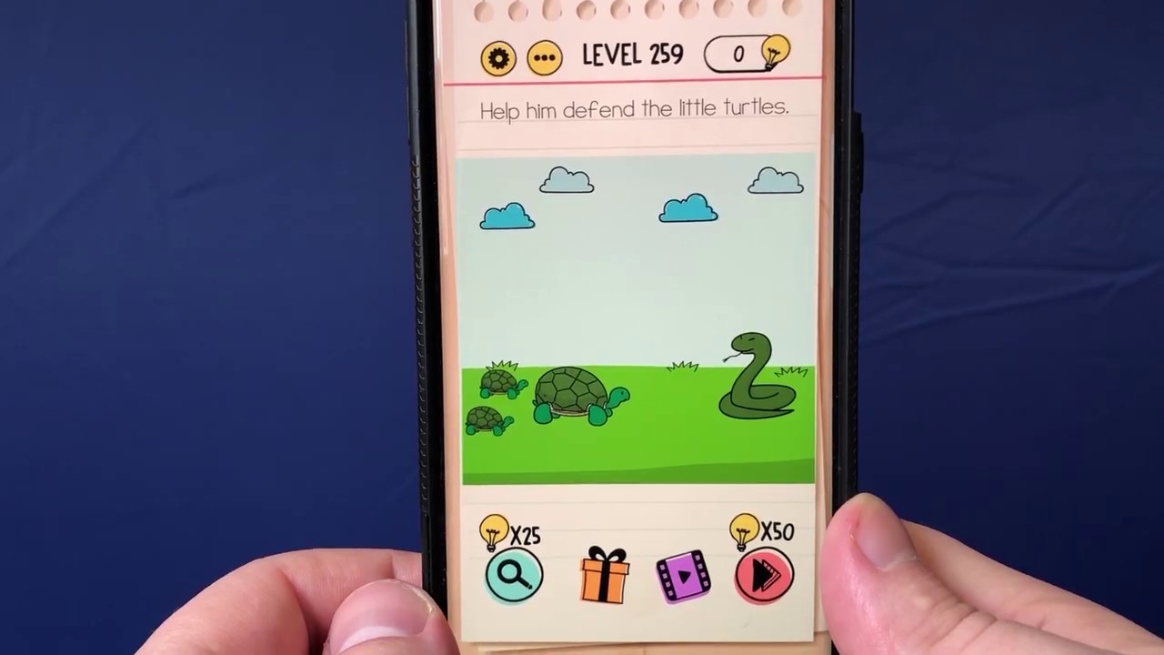 Brain Test Help Him Defend The Little Turtles Youtube