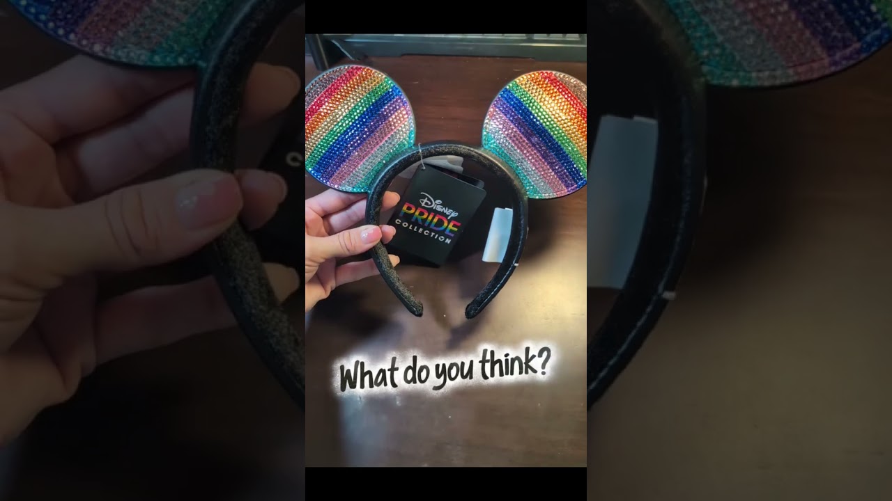 DIY upgrading a pair of Pride Mickey ears with some bling 