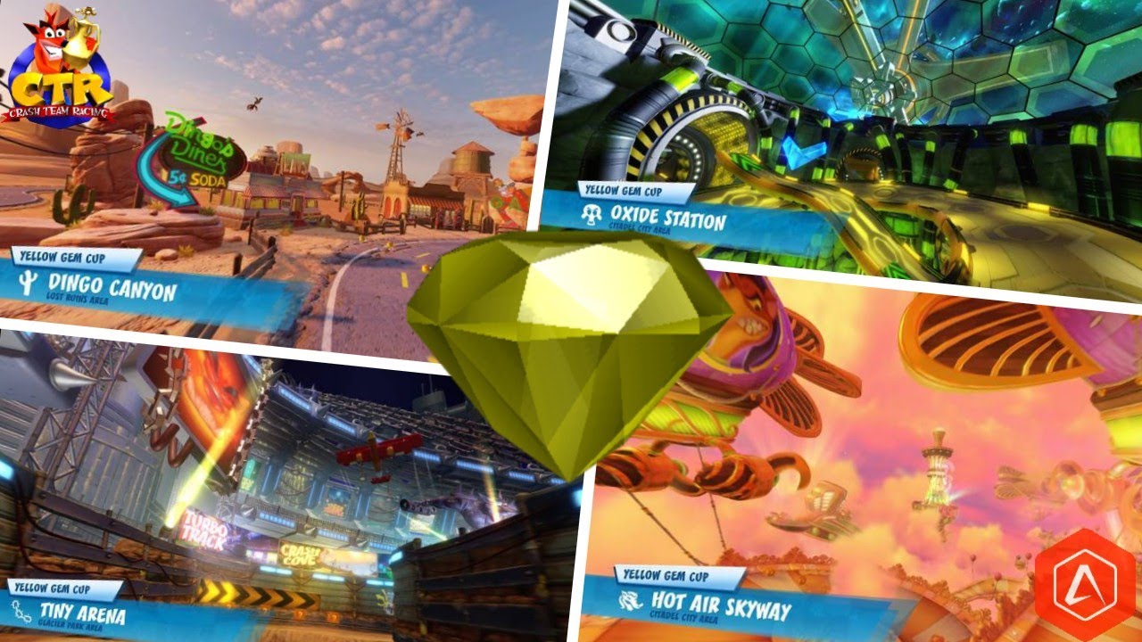 YELLOW GEM CUP CRASH TEAM RACING YouTube