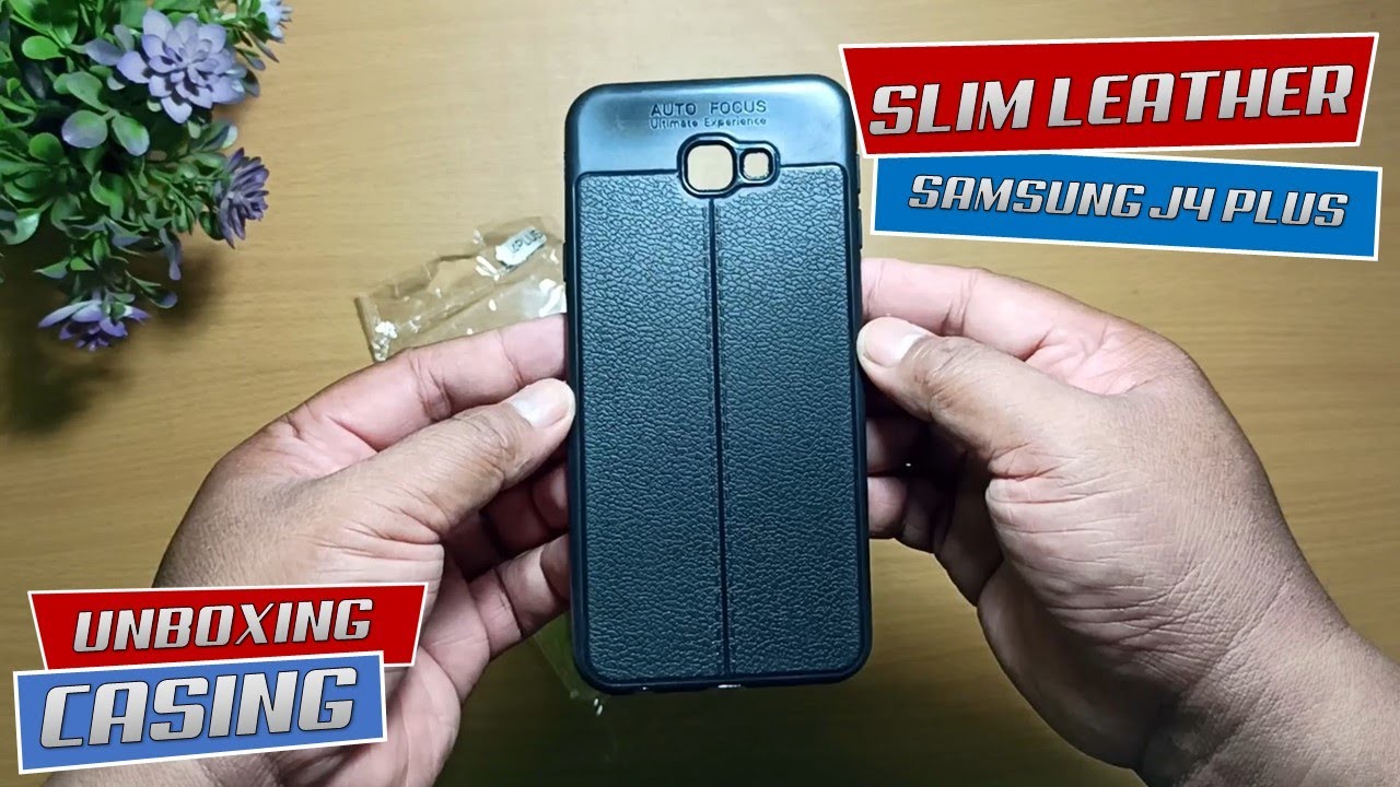 Gambar Casing Softcase HP Samsung J4 Plus Slim Leather Autofocus TERMURAH