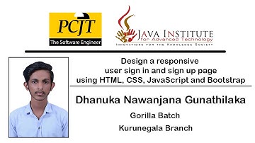 Web Programming | Web Project Task 01 | Sign-in & Sign-up Page | Java Institute