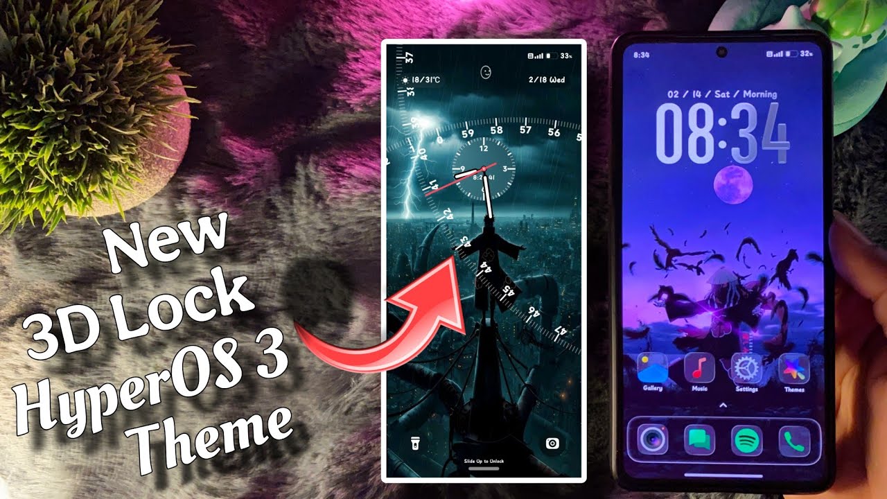 Потрясающая 3D-настройка экрана блокировки HyperOS 3 😱 | #ios26 #hyperos3