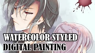 Watercolor Styled Painting in SAI