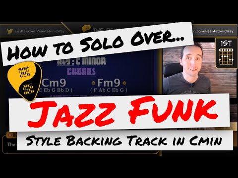 🎸 How to Solo Over Backing Tracks | Jazz Funk Guitar Backing Track In C Minor