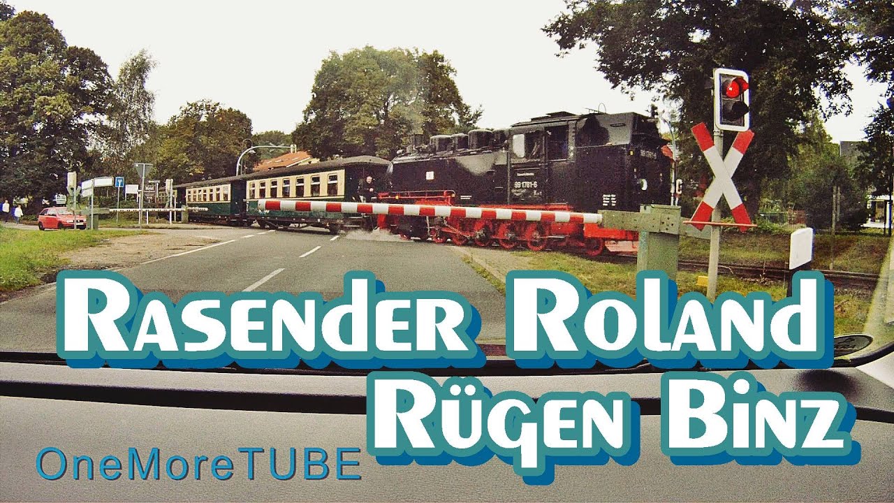 Dampflokomotive Rasender Roland Attraktion Insel Rügen BINZ Zeitraffer ...