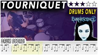 Tourniquet (DRUMS ONLY) - Evanescence | DRUM SCORE Sheet Music | #718 DRUMSCRIBE