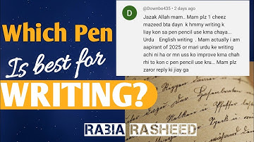 Which Pen is Best for Writing? Css Pms| RR Lectures| Rabia Rasheed