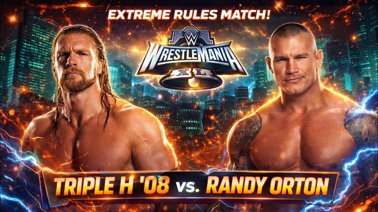 RANDY ORTON VS TRIPLE H EXTREME RULES MATCH | WRESTLEMANIA XL | WWE 2K25