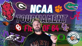 2024 NCAA TOURNAMENT PREVIEW - All 64 TEAMS & Predictions!!