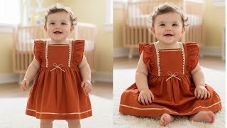 Pretty Baby Girl Frock Stylish Dress For 1- 2 Year Old Princess