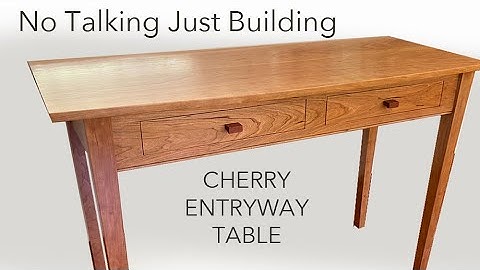 Entryway Table with Continuous Wood Grain Drawer Fronts
