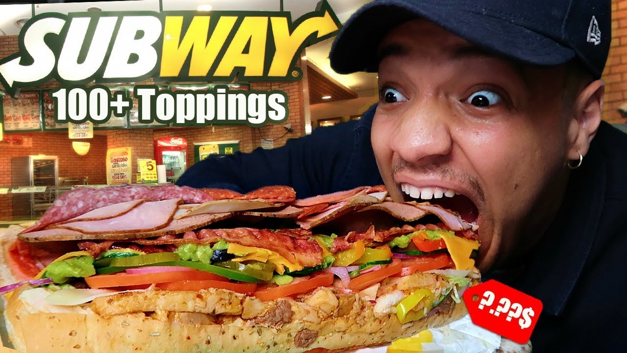 Ordering A SUBWAY SANDWICH EVERY SINGLE Topping (100+Toppings) BELIVE THE PRICE!! - YouTube