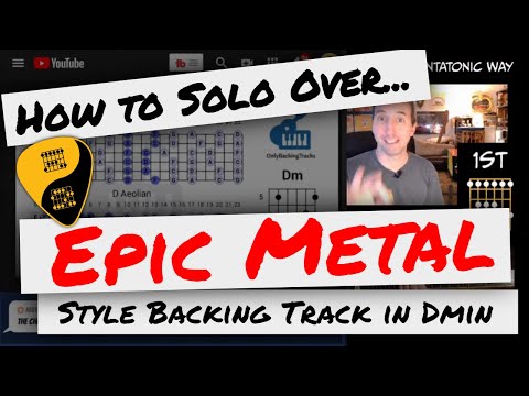 🎸 How to Solo Over Backing Tracks | D Minor Epic Metal Backing Track