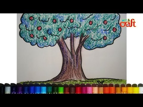 How To Draw A Fruit Tree Step By Step Very Easy Youtube