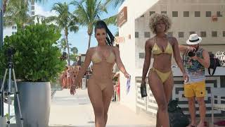 Two models incl. Maya Felix at Blacktape Project  / Art Hearts Fashion Casting in Miami