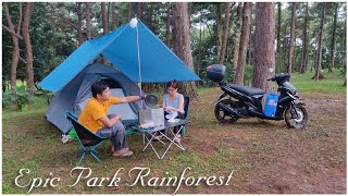 EPIC PARK RAINFOREST CAMP | Tanay, Rizal | MOTOCAMPING, (Ride and Camp) MIO Souli 115