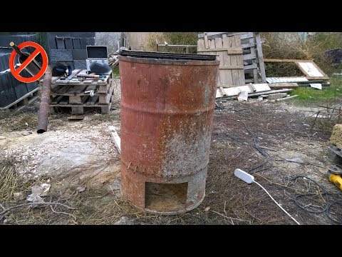 Как из бочки сделать печку для сжигания мусора на даче