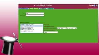 Crash Magic Charm: Change dates for multiple studies in a project